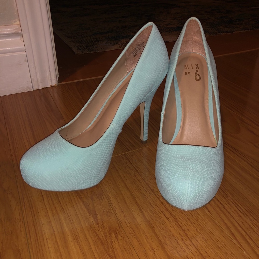 Platform Pastel Teal Heels